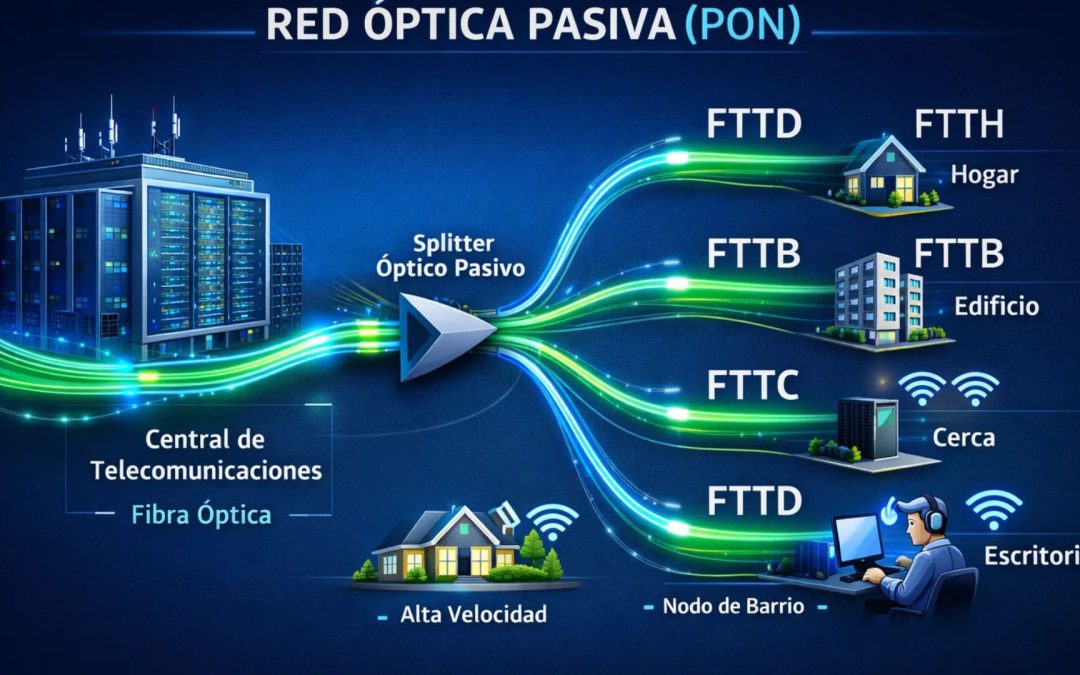 Redes ópticas pasivas: la fibra hasta el punto de terminación